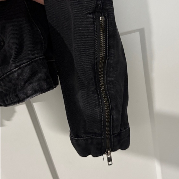 Long Tall Sally - Black denim jacket - Size 6 - Picture 4 of 9